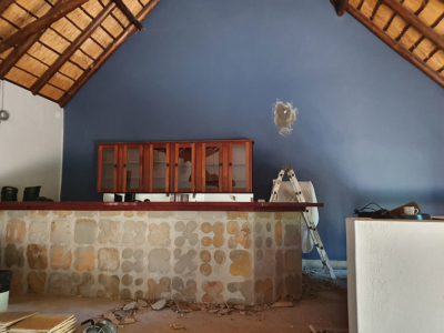 Old tiles being removed