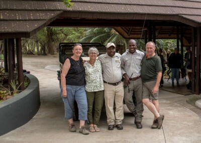 Brod, Julie and Gina at Elephant Plains